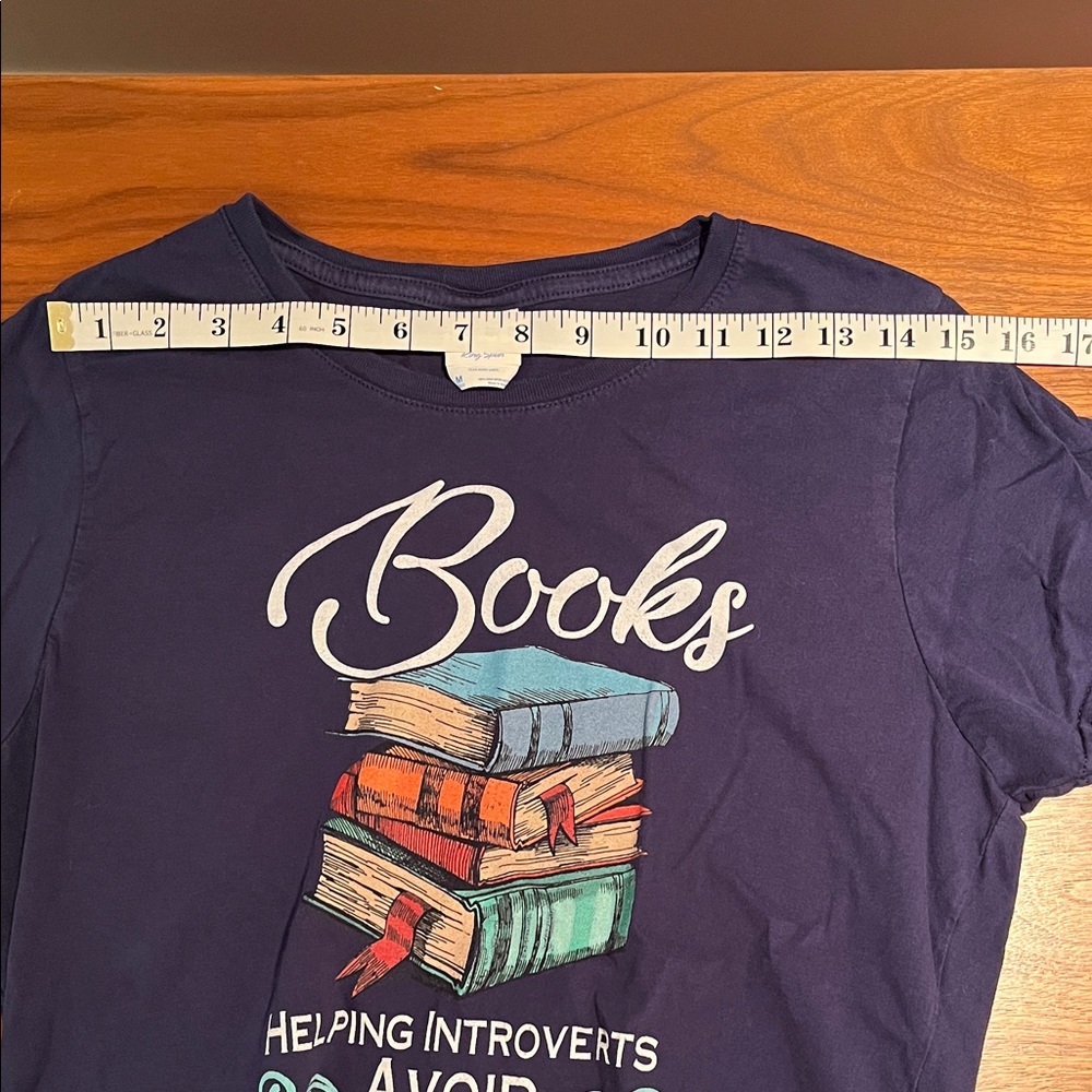 EUC "Books Helping Introverts Avoid Conversation Since 1454" T-Shirt M - Picture 6 of 10